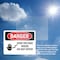 Signmission High Voltage Inside Do Not Enter Danger Sign, Vinyl Decal, 24in W x 18in L, 2PK OS-2PACK-DS-D-1824-L-1332 - alternate 2